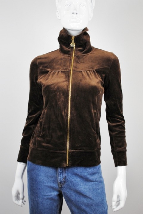 sport womens full zip brown sweater p/p